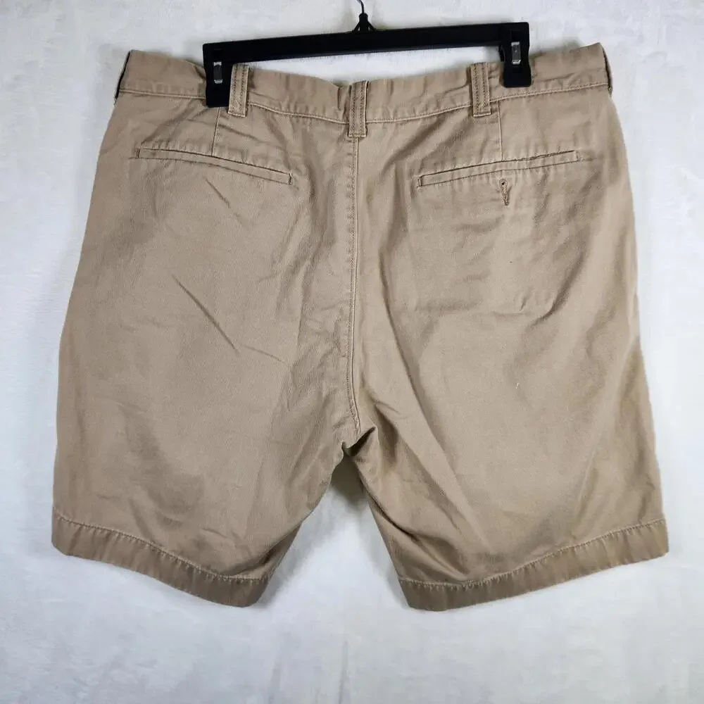 J. Crew Men's Tan  Gramercy Flat Front Chino Short Preppy‎ - Size 36